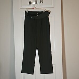 Ontwelth Green Brown Belted Trousers Pants Size M
